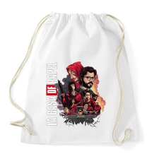 PRINTFASHION La Casa de Papel - Sportzsák, Tornazsák - Fehér tornazsák