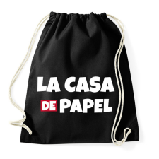PRINTFASHION LA CASA DE PAPEL - Sportzsák, Tornazsák - Fekete tornazsák