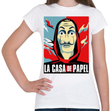 PRINTFASHION La Casa de papel - színes - Női póló - Fehér női póló
