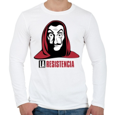 PRINTFASHION La casa del papel - Anonymus  - Férfi hosszú ujjú póló - Fehér férfi póló