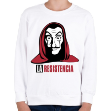 PRINTFASHION La casa del papel - Anonymus - Gyerek pulóver - Fehér gyerek pulóver, kardigán