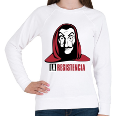 PRINTFASHION La casa del papel - Anonymus  - Női pulóver - Fehér