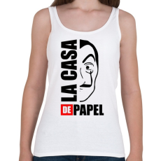 PRINTFASHION La case de papel - Női atléta - Fehér