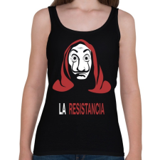 PRINTFASHION La Resistancia - Női atléta - Fekete női trikó