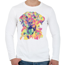 PRINTFASHION Labrador - Férfi hosszú ujjú póló - Fehér férfi póló
