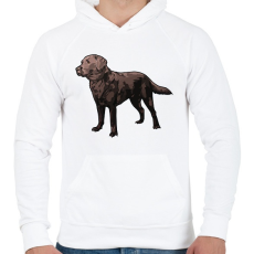 PRINTFASHION Labrador - Férfi kapucnis pulóver - Fehér