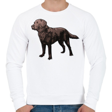 PRINTFASHION Labrador - Férfi pulóver - Fehér férfi pulóver, kardigán