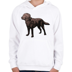 PRINTFASHION Labrador - Gyerek kapucnis pulóver - Fehér