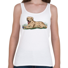 PRINTFASHION Labrador - Női atléta - Fehér női trikó