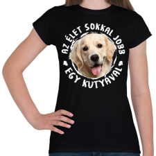 PRINTFASHION Labrador - Női póló - Fekete női póló