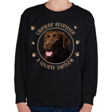 PRINTFASHION Labrador Retriever - Legjobb barát - Gyerek pulóver - Fekete gyerek pulóver, kardigán