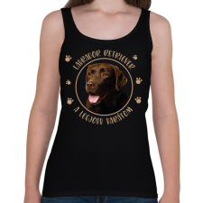 PRINTFASHION Labrador Retriever - Legjobb barát - Női atléta - Fekete női trikó