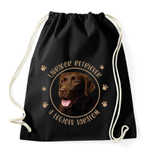 PRINTFASHION Labrador Retriever - Legjobb barát - Sportzsák, Tornazsák - Fekete tornazsák