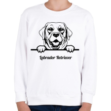 PRINTFASHION Labrador Retriver - Gyerek pulóver - Fehér gyerek pulóver, kardigán