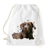 PRINTFASHION labrador - Sportzsák, Tornazsák - Fehér