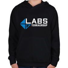 PRINTFASHION Labs - TerraGroup - Gyerek kapucnis pulóver - Fekete gyerek pulóver, kardigán
