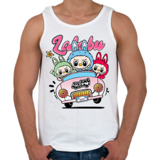 PRINTFASHION labubu-at-car-seeklogo - Férfi atléta - Fehér atléta, trikó