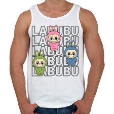 PRINTFASHION Labubu - Férfi atléta - Fehér atléta, trikó