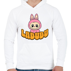 PRINTFASHION Labubu - Férfi kapucnis pulóver - Fehér