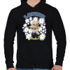 PRINTFASHION Labubu - Férfi kapucnis pulóver - Fekete