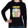 PRINTFASHION Labubu Monsters - Női pulóver - Fekete