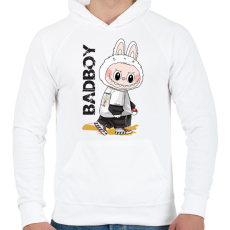 PRINTFASHION labubu-seeklogo - Férfi kapucnis pulóver - Fehér