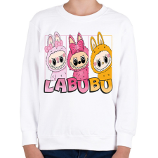 PRINTFASHION labubu-seeklogo - Gyerek pulóver - Fehér gyerek pulóver, kardigán