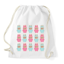 PRINTFASHION Labubu - Sportzsák, Tornazsák - Fehér tornazsák