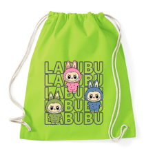 PRINTFASHION Labubu - Sportzsák, Tornazsák - Limezöld tornazsák