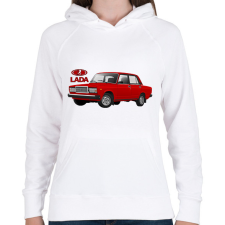 PRINTFASHION Lada 1500 - Női kapucnis pulóver - Fehér női pulóver, kardigán