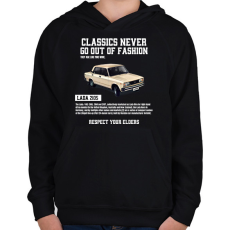 PRINTFASHION Lada 2105 - Gyerek kapucnis pulóver - Fekete