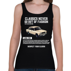 PRINTFASHION Lada 2105 - Női atléta - Fekete