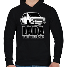 PRINTFASHION lada - Férfi kapucnis pulóver - Fekete