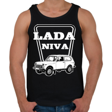 PRINTFASHION lada niva - Férfi atléta - Fekete atléta, trikó