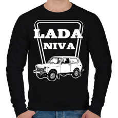 PRINTFASHION lada niva - Férfi pulóver - Fekete