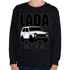 PRINTFASHION Lada niva - Gyerek pulóver - Fekete