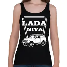 PRINTFASHION lada niva - Női atléta - Fekete női trikó