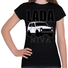 PRINTFASHION Lada niva - Női póló - Fekete női póló
