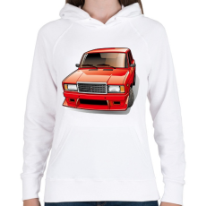 PRINTFASHION Lada - Női kapucnis pulóver - Fehér