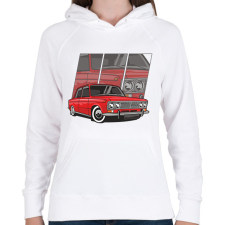 PRINTFASHION Lada - Női kapucnis pulóver - Fehér női pulóver, kardigán