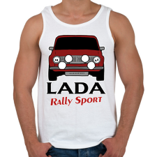 PRINTFASHION Lada rally - Férfi atléta - Fehér atléta, trikó