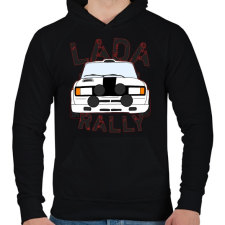 PRINTFASHION Lada rally - Férfi kapucnis pulóver - Fekete férfi pulóver, kardigán