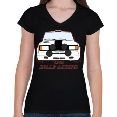 PRINTFASHION Lada rally legend - Női V-nyakú póló - Fekete