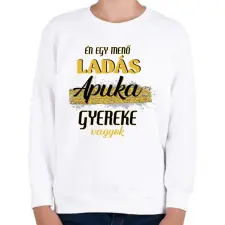 PRINTFASHION Ladás apuka gyereke vagyok - Gyerek pulóver - Fehér gyerek pulóver, kardigán