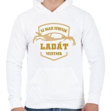 PRINTFASHION Ladás sofőr - Férfi kapucnis pulóver - Fehér