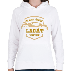 PRINTFASHION Ladás sofőr - Női kapucnis pulóver - Fehér