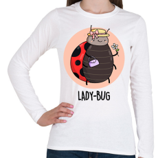 PRINTFASHION Lady-Bug - Női hosszú ujjú póló - Fehér