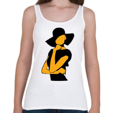 PRINTFASHION Lady - Női atléta - Fehér női trikó