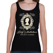 PRINTFASHION Lady Whistledown - Női atléta - Fekete női trikó