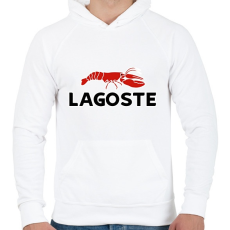 PRINTFASHION Lagoste - Férfi kapucnis pulóver - Fehér